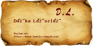 Dóka László névjegykártya