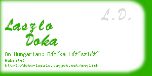 laszlo doka business card